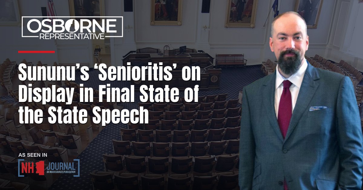 Sununu’s ‘Senioritis’ on Display in Final State of the State Speech
