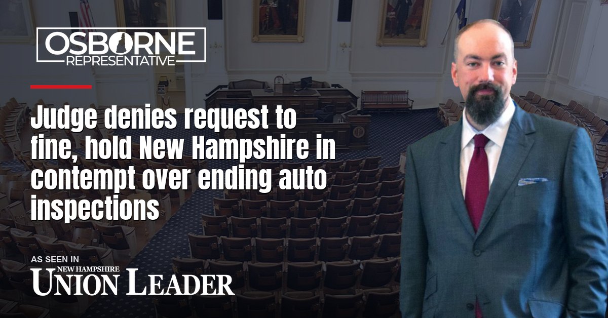 Judge denies request to fine, hold New Hampshire in contempt over ending auto inspections