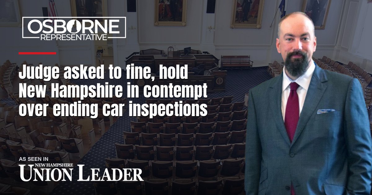 Judge asked to fine, hold New Hampshire in contempt over ending car inspections