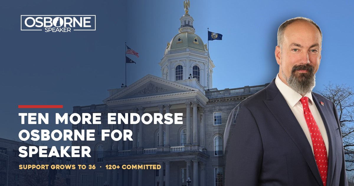 Ten More Republicans Endorse Osborne for Speaker; More Than 120 Now Committed
