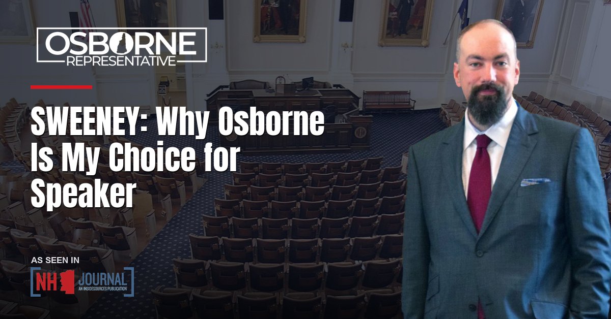 SWEENEY: Why Osborne Is My Choice for Speaker